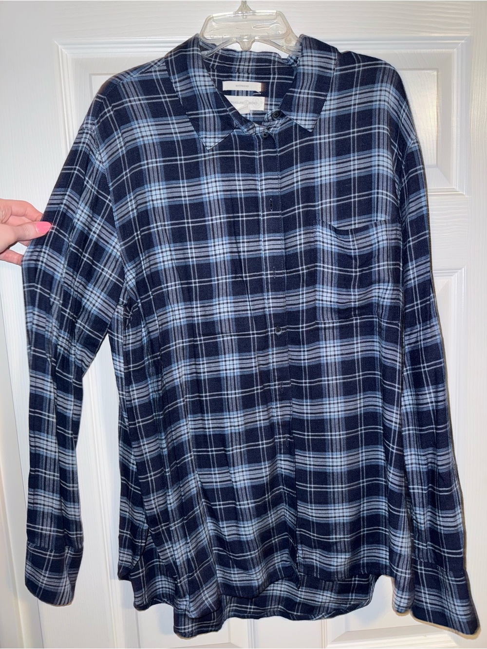 Treasure and Bond plaid boyfriend shirt